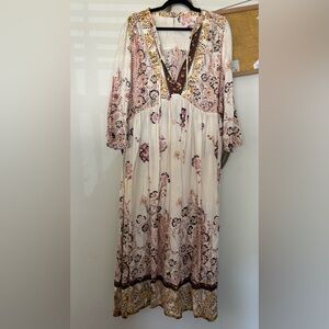 Free People Long Sleeve Boho Dress